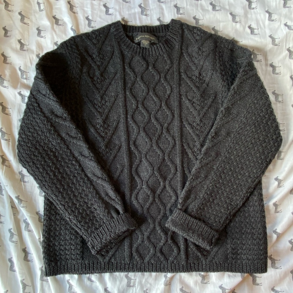 Banana Republic Gray Wool Sweater